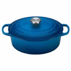Le Creuset 2.75 Qt. Oval Signature Dutch Oven With Stainless Steel Knob | Marseille Blue