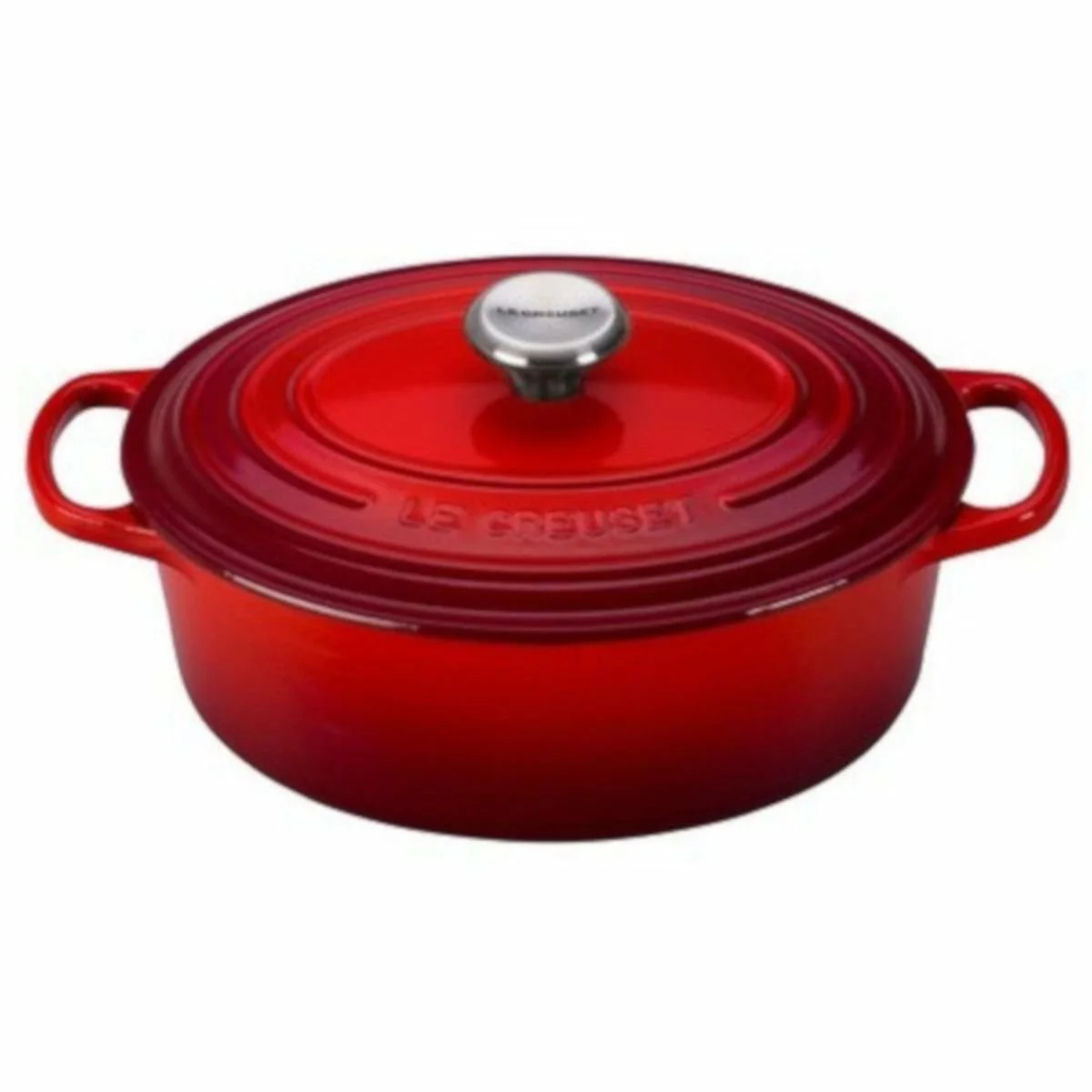 Le Creuset 2.75 Qt. Oval Signature Dutch Oven With Stainless Steel Knob | Cerise/Cherry Red 3 Le Creuset 2.75 Qt. Oval Signature Dutch Oven With Stainless Steel Knob | Cerise/Cherry Red
