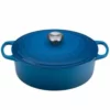 Le Creuset 5 Qt. Oval Signature Dutch Oven With Stainless Steel Knob | Marseille Blue -Food Prep Tools Shop rs12268 ls2502 2959ss.jpg ls2502 2959ss resized 1