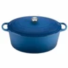 Le Creuset 15.5 Qt. Oval Signature Dutch Oven With Stainless Steel Knob | Marseille Blue -Food Prep Tools Shop rs12271 ls2502 4059ss