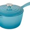 Le Creuset 2.25 Qt. Signature Enameled Cast Iron Saucepan With Stainless Steel Knob | Caribbean Blue -Food Prep Tools Shop rs12286 ls2518 1817ss 1