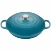 Le Creuset 3.5 Qt. Signature Enameled Cast Iron Braiser With Stainless Steel Knob | Caribbean Blue 1 Le Creuset 3.5 Qt. Signature Enameled Cast Iron Braiser With Stainless Steel Knob | Caribbean Blue -Food Prep Tools Shop rs12363 ls2532 3017ss