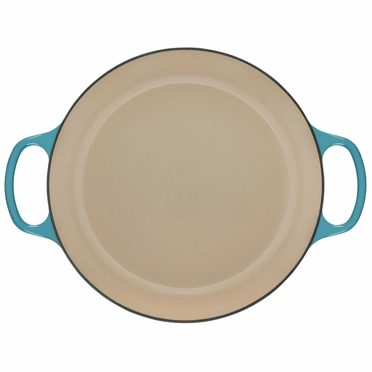 Le Creuset 3.5 Qt. Signature Enameled Cast Iron Braiser With Stainless Steel Knob | Caribbean Blue 6 Le Creuset 3.5 Qt. Signature Enameled Cast Iron Braiser With Stainless Steel Knob | Caribbean Blue - Image 4
