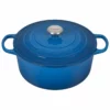 Le Creuset 7.25 Qt. Round Signature Dutch Oven With Stainless Steel Knob | Marseille Blue 2 Le Creuset 7.25 Qt. Round Signature Dutch Oven With Stainless Steel Knob | Marseille Blue -Food Prep Tools Shop rs12402 ls2501 2859