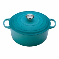Le Creuset 7.25 Qt. Round Signature Dutch Oven With Stainless Steel Knob | Caribbean Blue