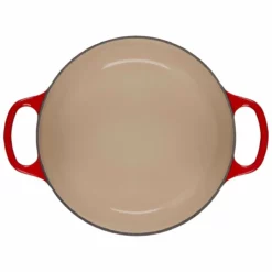 Le Creuset 3.5 Qt. Round Signature Dutch Oven With Stainless Steel Heart Knob | Cerise/Cherry Red -Food Prep Tools Shop rs13485 ls2501 2267ssh 4