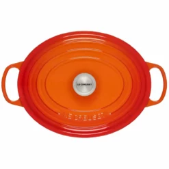 Le Creuset 6.75 Qt. Oval Signature Dutch Oven With Stainless Steel Knob | Flame Orange -Food Prep Tools Shop rs14318 ls2502 332 3 scr 1