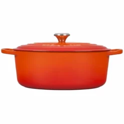 Le Creuset 6.75 Qt. Oval Signature Dutch Oven With Stainless Steel Knob | Flame Orange -Food Prep Tools Shop rs14319 ls2502 332 2 scr 1