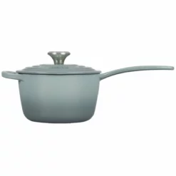 Le Creuset 1.75 Qt. Signature Enameled Cast Iron Saucepan With Stainless Steel Knob | Sea Salt -Food Prep Tools Shop rs14339 ls2518 1617ss 2