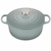 Le Creuset 4.5 Qt. Round Signature Dutch Oven With Stainless Steel Knob | Sea Salt -Food Prep Tools Shop rs17055 ls2501 24717ss 1 1