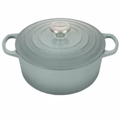 Le Creuset 4.5 Qt. Round Signature Dutch Oven With Stainless Steel Knob | Sea Salt