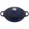 Le Creuset Olive Branch Collection 3.5 Qt. Signature Braiser | Indigo Blue -Food Prep Tools Shop rs17193 ls2532 3078ob 1