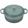 Le Creuset 3.5 Qt. Round Signature Dutch Oven With Stainless Steel Knob| Sea Salt -Food Prep Tools Shop rs17358 rs11195 ls2501 22717ss p