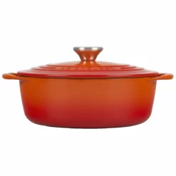 Le Creuset 2.75 Qt. Shallow Round Dutch Oven | Flame -Food Prep Tools Shop rs18083 2.75qtshallowrdflame 2