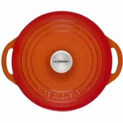 Le Creuset 2.75 Qt. Shallow Round Dutch Oven | Flame -Food Prep Tools Shop rs18084 2.75qtshallowrdflame 3