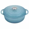 Le Creuset 2.75 Qt. Shallow Round Dutch Oven | Caribbean 1 Le Creuset 2.75 Qt. Shallow Round Dutch Oven | Caribbean -Food Prep Tools Shop rs18934 l2545 2217ss
