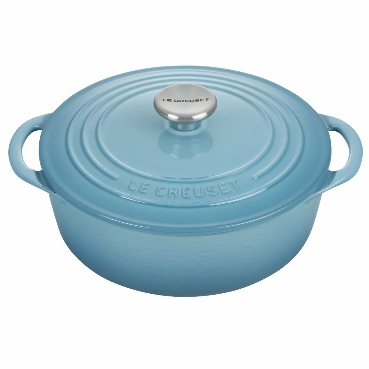 Le Creuset 2.75 Qt. Shallow Round Dutch Oven | Caribbean 3 Le Creuset 2.75 Qt. Shallow Round Dutch Oven | Caribbean
