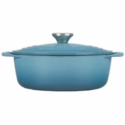 Le Creuset 2.75 Qt. Shallow Round Dutch Oven | Caribbean 8 Le Creuset 2.75 Qt. Shallow Round Dutch Oven | Caribbean -Food Prep Tools Shop rs18935 l2545 2217ss 2