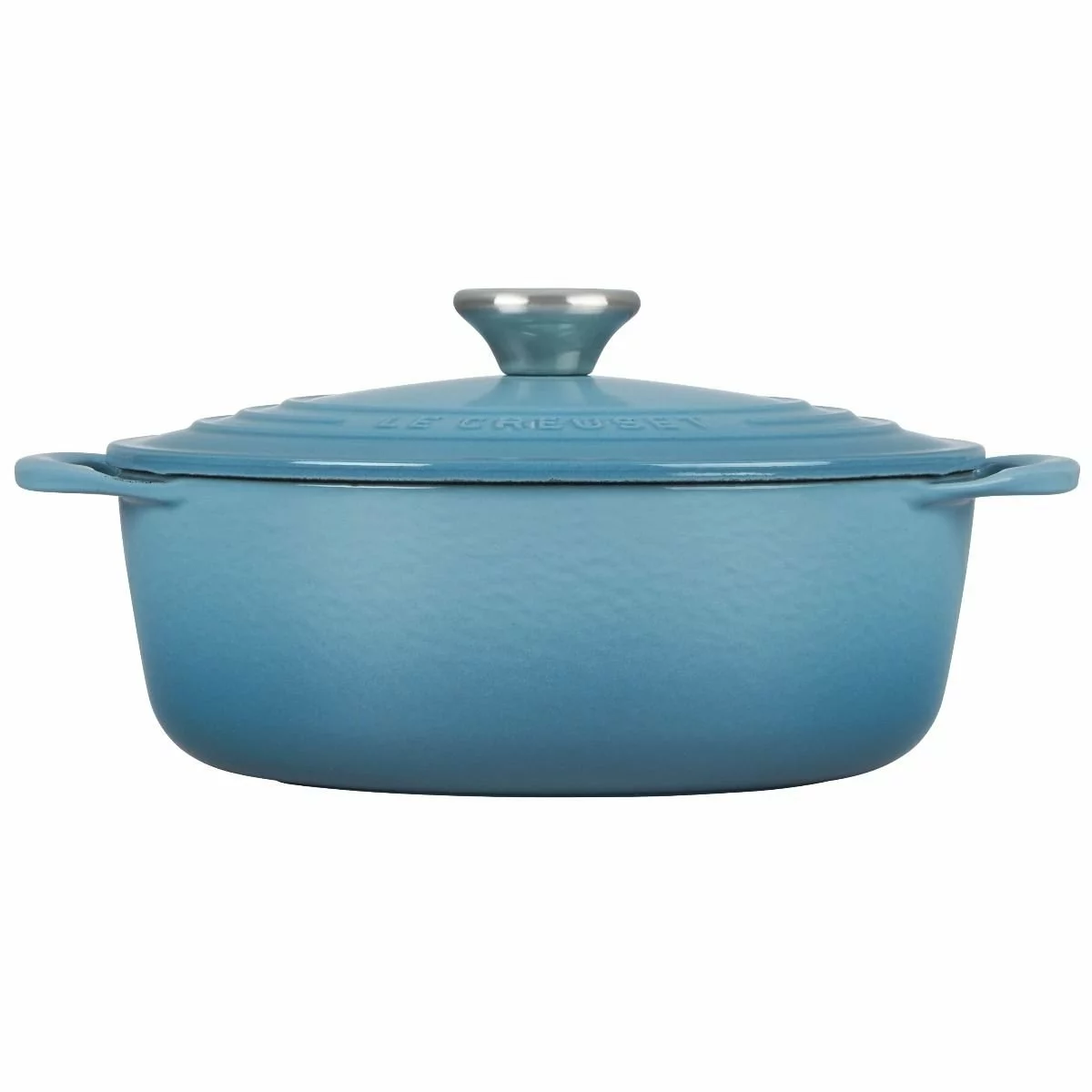 Le Creuset 2.75 Qt. Shallow Round Dutch Oven | Caribbean 4 Le Creuset 2.75 Qt. Shallow Round Dutch Oven | Caribbean - Image 2