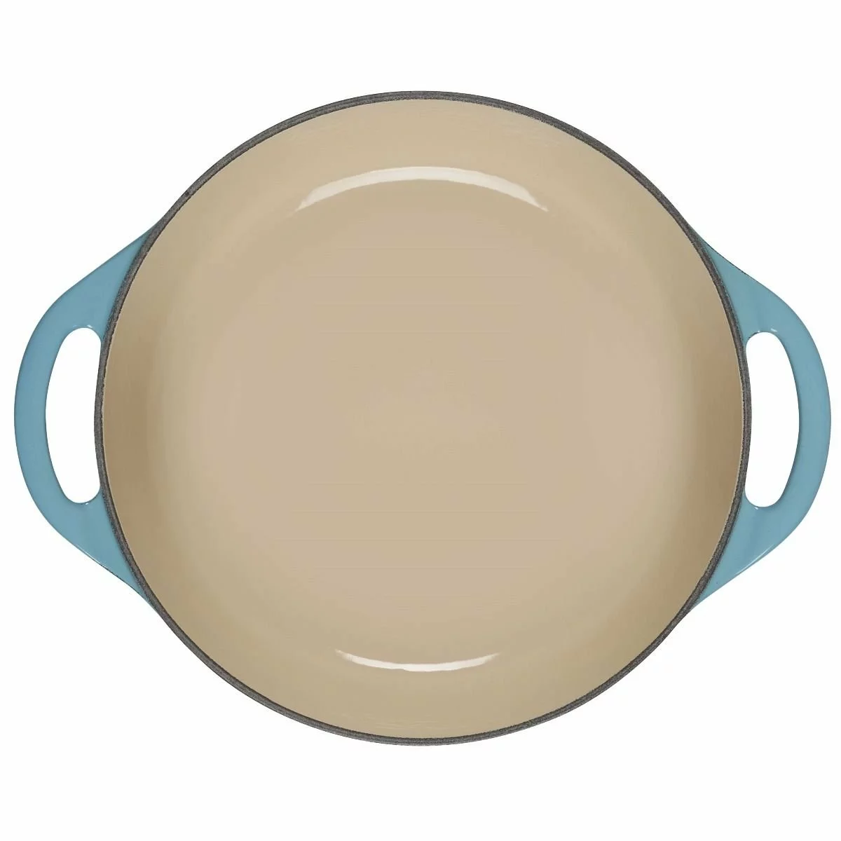 Le Creuset 2.75 Qt. Shallow Round Dutch Oven | Caribbean 6 Le Creuset 2.75 Qt. Shallow Round Dutch Oven | Caribbean - Image 4