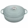 Le Creuset 2.75 Qt. Shallow Round Dutch Oven | Sea Salt -Food Prep Tools Shop rs18938 l2545 22717ss