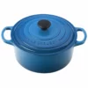 Le Creuset 4.5 Qt. Round Signature Cast Iron Dutch Oven | Marseille Blue -Food Prep Tools Shop rs2329 ls2501 2459