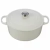 Le Creuset 9 Qt. Round Signature Dutch Oven With Stainless Steel Knob | White -Food Prep Tools Shop rs3163 ls2501 3016ss