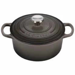 Le Creuset 2 Qt. Round Signature Cast Iron Dutch Oven With Stainless Steel Knob | Oyster Grey