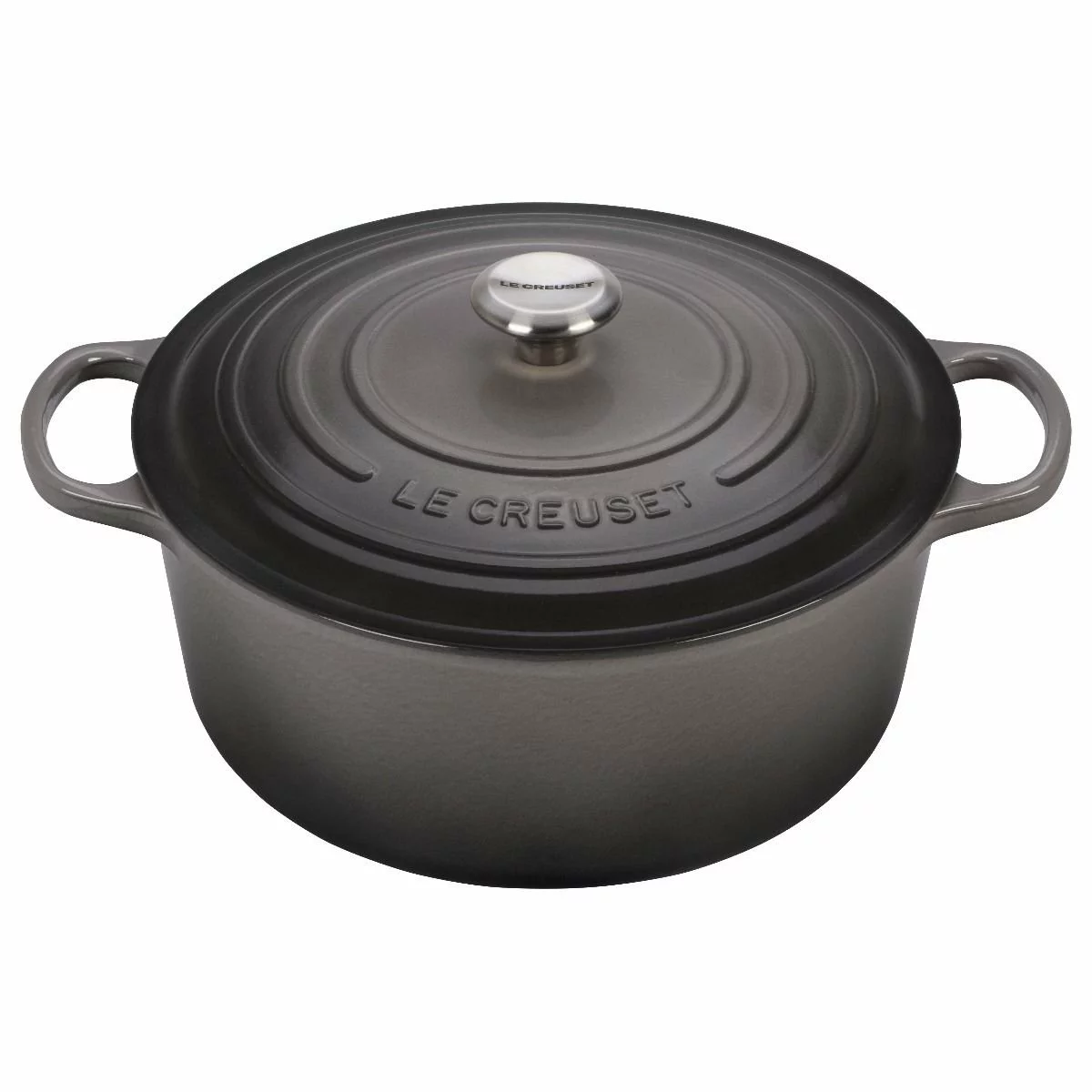 Le Creuset 9 Qt. Round Signature Dutch Oven With Stainless Steel Knob | Oyster Grey 3 Le Creuset 9 Qt. Round Signature Dutch Oven With Stainless Steel Knob | Oyster Grey
