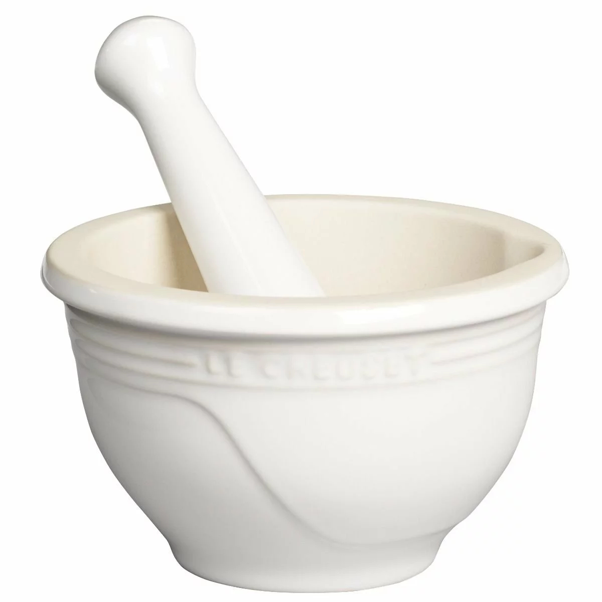 Le Creuset 10oz Mortar & Pestle | White 3 Le Creuset 10oz Mortar & Pestle | White