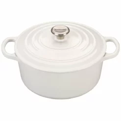 Le Creuset 3.5 Qt. Round Signature Dutch Oven With Stainless Steel Knob | White