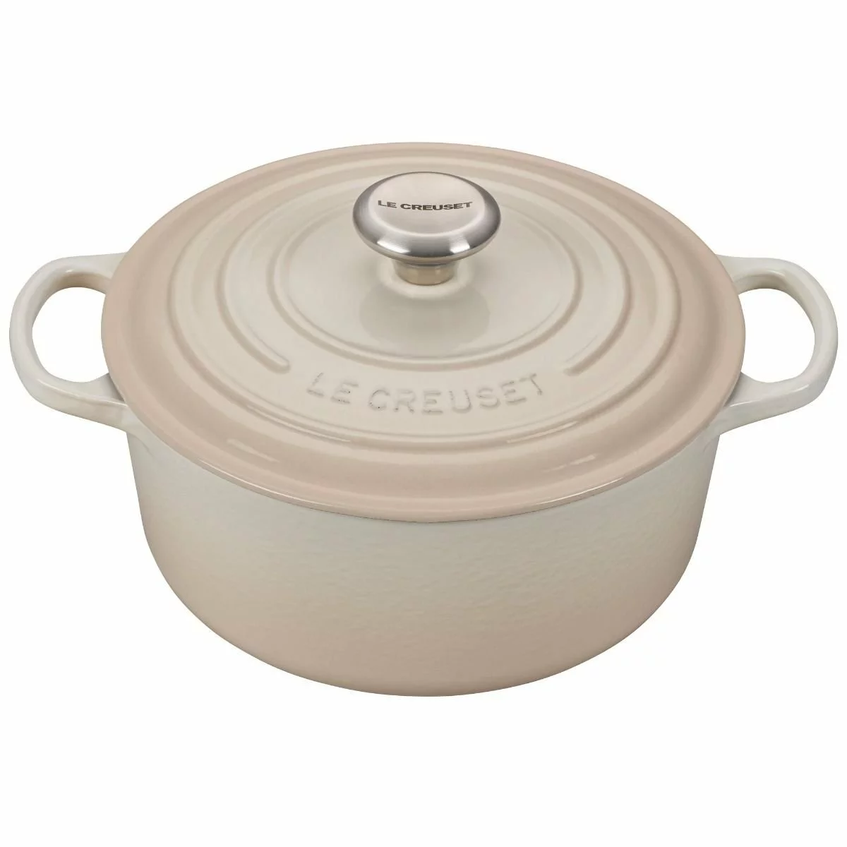 Le Creuset 4.5 Qt. Round Signature Dutch Oven With Stainless Steel Knob | Meringue White 3 Le Creuset 4.5 Qt. Round Signature Dutch Oven With Stainless Steel Knob | Meringue White