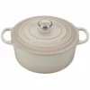 Le Creuset 5.5 Qt. Round Signature Cast Iron Dutch Oven With Stainless Steel Knob | Meringue White -Food Prep Tools Shop rs9081 ls2501 26716ss