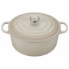 Le Creuset 9 Qt. Round Signature Dutch Oven With Stainless Steel Knob | Meringue White -Food Prep Tools Shop rs9085 ls2501 30716ss 1