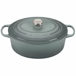 Le Creuset 6.75 Qt. Oval Signature Dutch Oven With Stainless Steel Knob | Sea Salt