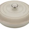 Le Creuset 5 Qt. Signature Enameled Cast Iron Braiser With Stainless Steel Knob | Meringue White -Food Prep Tools Shop rs9097 ls2532 32716ss
