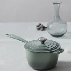 Le Creuset 2.25 Qt. Signature Enameled Cast Iron Saucepan With Stainless Steel Knob | Sea Salt 14 Le Creuset 2.25 Qt. Signature Enameled Cast Iron Saucepan With Stainless Steel Knob | Sea Salt -Food Prep Tools Shop rs9193 spring 2019 seasaltgroup 0617