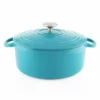 Chantal 3 Qt. Round Cast Iron Dutch Oven | Sea Blue -Food Prep Tools Shop seablue3qtdutch