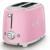 SMEG 2-Slice Toaster | Pink -Food Prep Tools Shop smeg 50 s retro 2 slice toaster oven tsf01pkus
