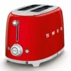 SMEG 2-Slice Toaster | Red -Food Prep Tools Shop smeg 50 s retro 2 slice toaster oven tsf01rdus
