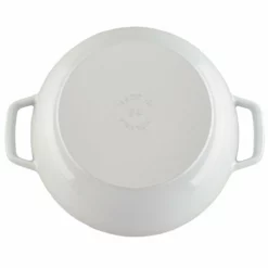 Staub 3.75 Qt. Essential French Oven | White -Food Prep Tools Shop staub cast iron 4 qt essential f 2