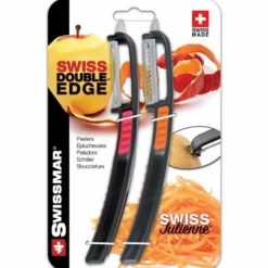 Swissmar Straight Double-Edge Peeler Set -Food Prep Tools Shop swissmar straight double edge peeler set packaging