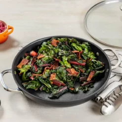 Le Creuset 4 Qt. Shallow Casserole/Braiser With Glass Lid | Toughened Nonstick Pro -Food Prep Tools Shop tbraiser2