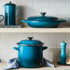 Le Creuset 5 Qt. Signature Braiser With Stainless Steel Knob | Deep Teal -Food Prep Tools Shop teal 1