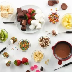 Trudeau Electric 7-Piece Chocolate Fondue Set -Food Prep Tools Shop trudeau choco fondue3