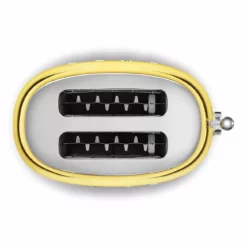 SMEG 2-Slice Toaster | Gold -Food Prep Tools Shop tsf01gous smeg 2 slice toaster gold top view