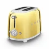 SMEG 2-Slice Toaster | Gold 1 SMEG 2-Slice Toaster | Gold -Food Prep Tools Shop tsf01gous 2 slice toaster gold