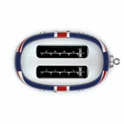 SMEG 2-Slice Toaster | Union Jack -Food Prep Tools Shop tsf01ujus 2 slice toaster top view union jack