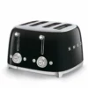 SMEG 4-Slot Toaster | Black -Food Prep Tools Shop tsf03blus