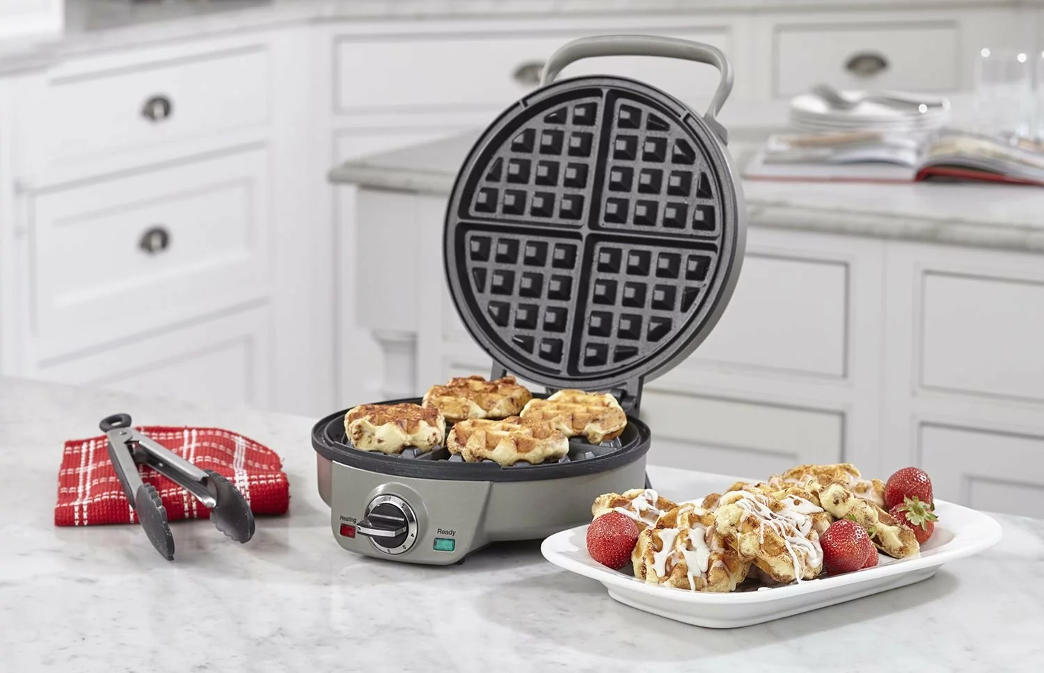 Cuisinart 4-Slice Square Belgian Waffle Maker | Round 4 Cuisinart 4-Slice Square Belgian Waffle Maker | Round - Image 2